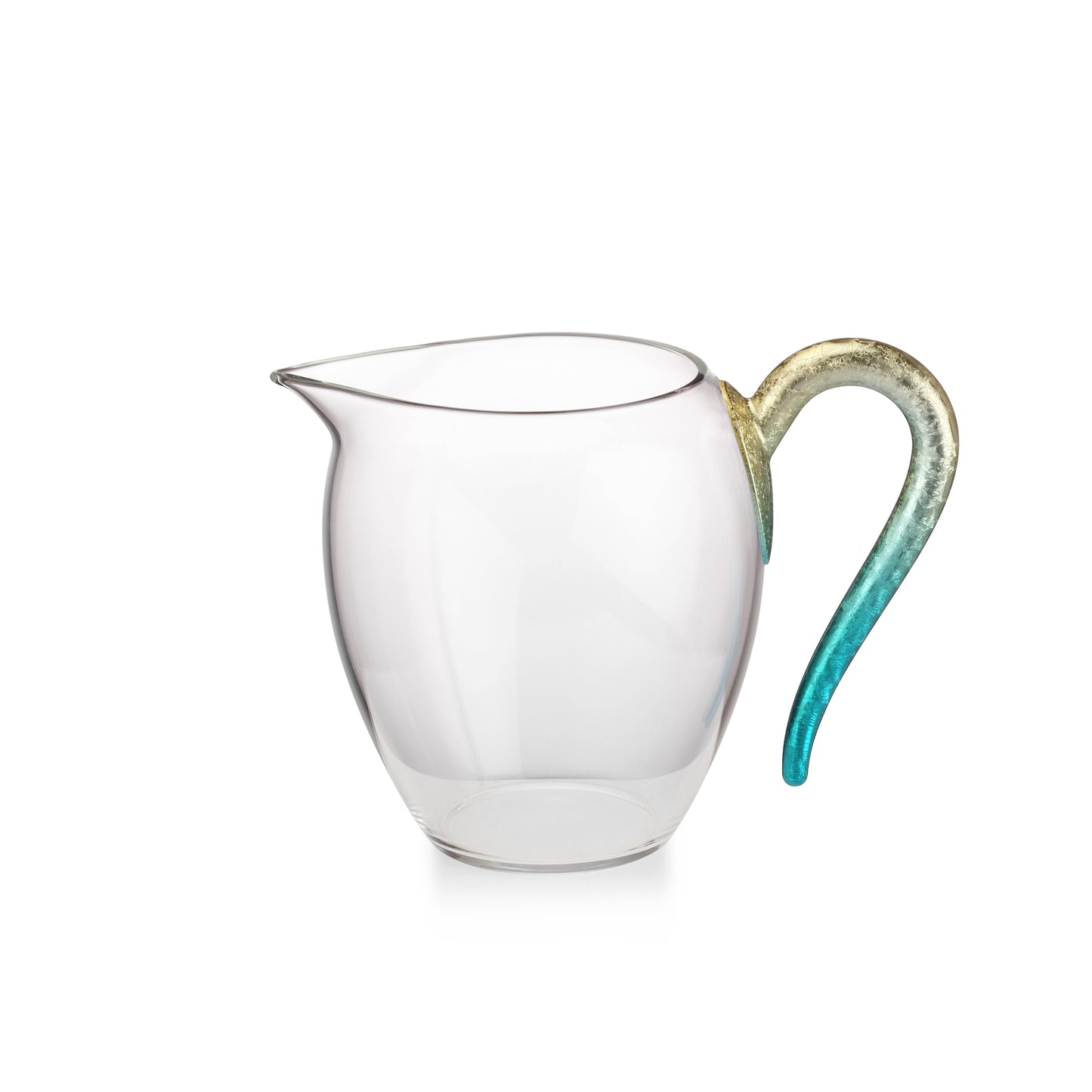 Glass Gongfu Tea Pitcher with Colored Handle, 330ml