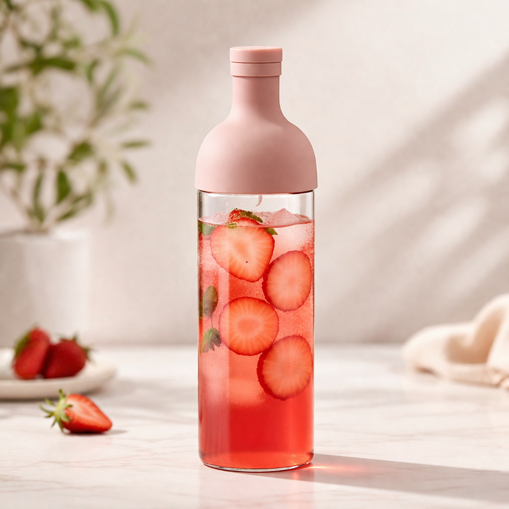 HARIO Cold Brew Tee Flasche, Smokey Pink, 750ml