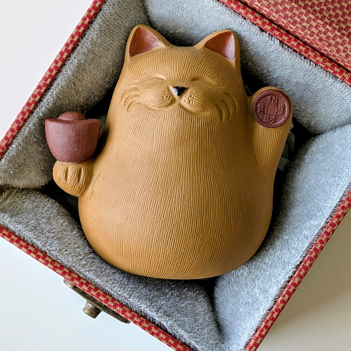 Kat Tea Pet - Geluks Kat Klei Figuur