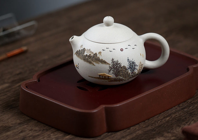 Τσαγιέρα White Jade Duan Ni Πηλός Yixing + Landscape Art, Yaowen Xu 250ml