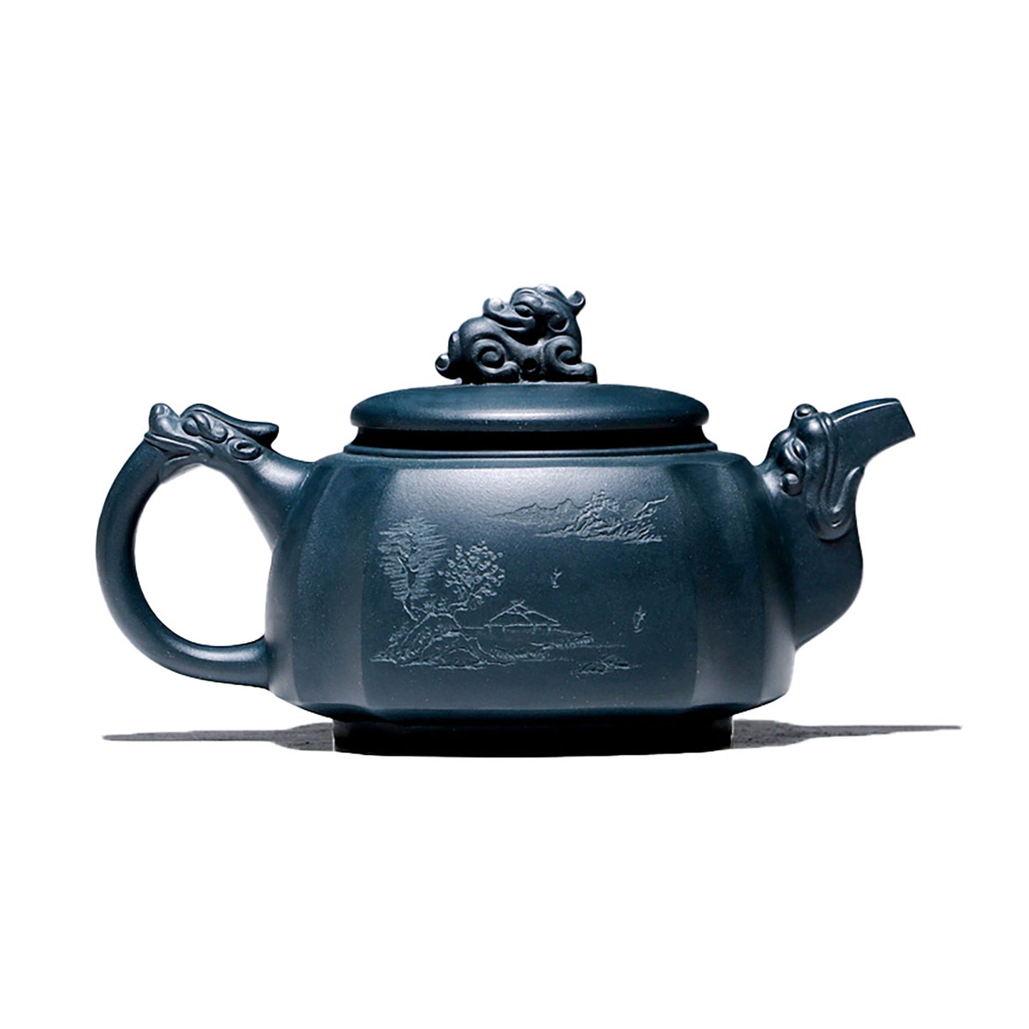 Théière Yixing de Dragon, Argile Mo Lu Ni, Ronghua Wu 300ml