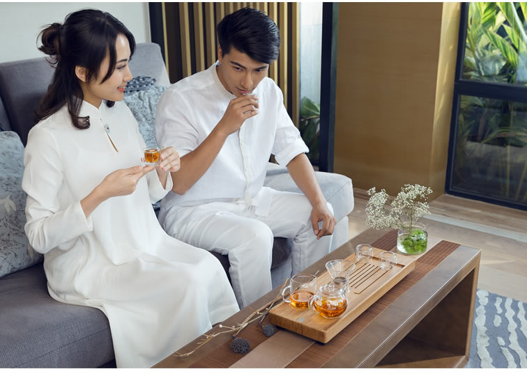 Bamboe Theetafel / Theeblad