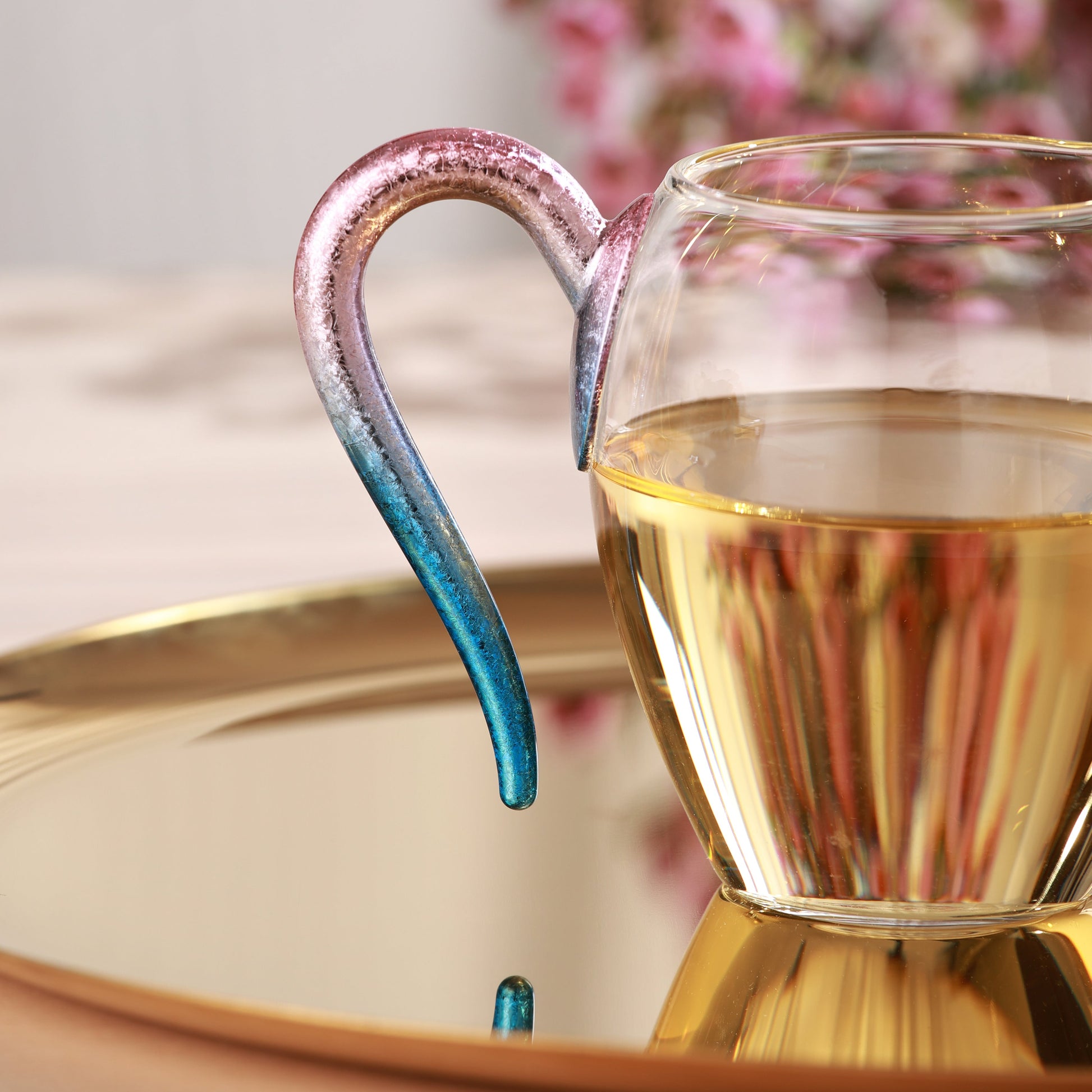 Calippo Glazen theepot met RVS zeef | Van Bruggen Thee Calippo Glazen theepot met RVS zeef | Van Bruggen Thee