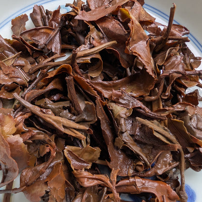 wet tea leaves