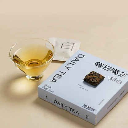 Oripuerlab Tian Bai « Thé du jour » Thé blanc pressé, sachets de 2g