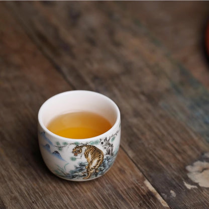 Porcelanowa filiżanka do herbaty Tygrys