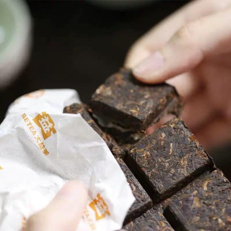 2020 Dayi Hu Po Fang Zhuan ‘Amber Brick’, Ripe Pu Erh Tea Brick 60g