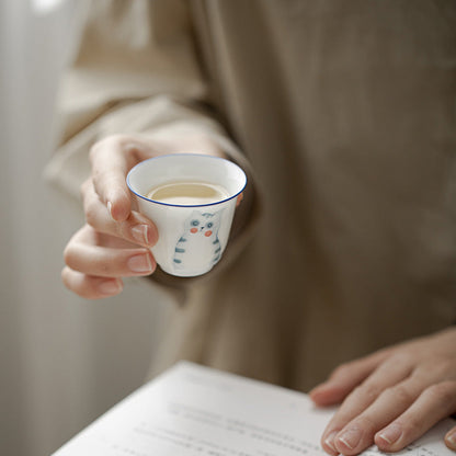 drinking a cup of tea while reading 