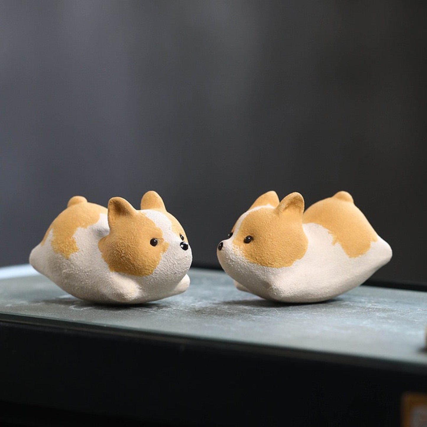 Corgi Dog clay figurine