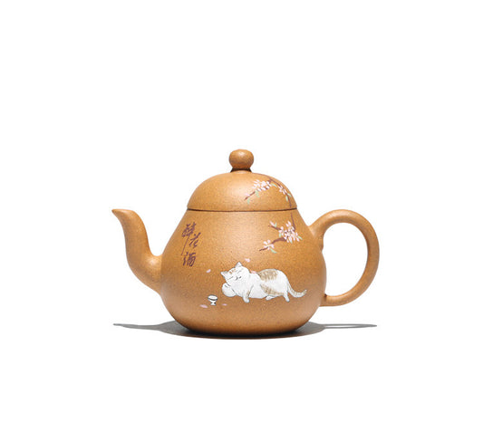 Mały czajniczek Yixing w kształcie gruszki, glinka Duanni 80ml