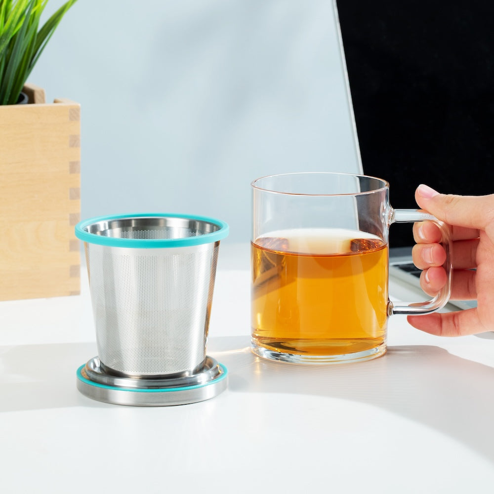 office glass mug infuser