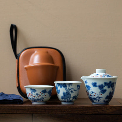 Portable Travel Tea Set with Case