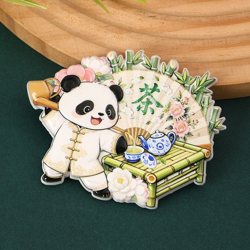 Cute Panda Magnets, Pins & Keychains