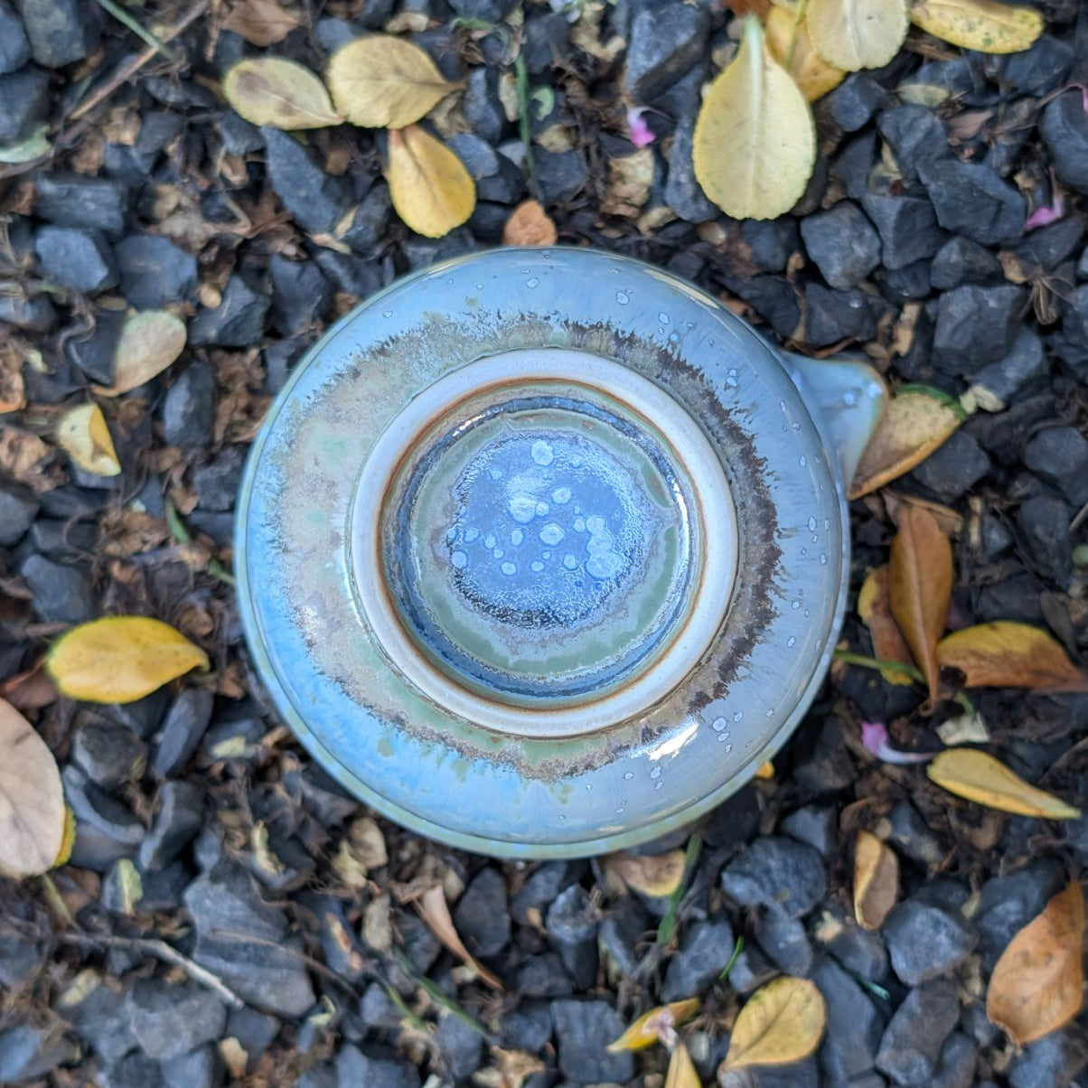 'Blue Aurora' keramický Easy Gaiwan s podšálkem