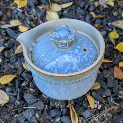 'Blue Aurora' keramický Easy Gaiwan s podšálkem