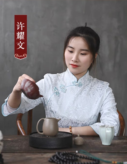 Pfingstrose Xishi Yixing Teekanne, weißer Jade Duan Ni Ton , Yaowen Xu 250ml