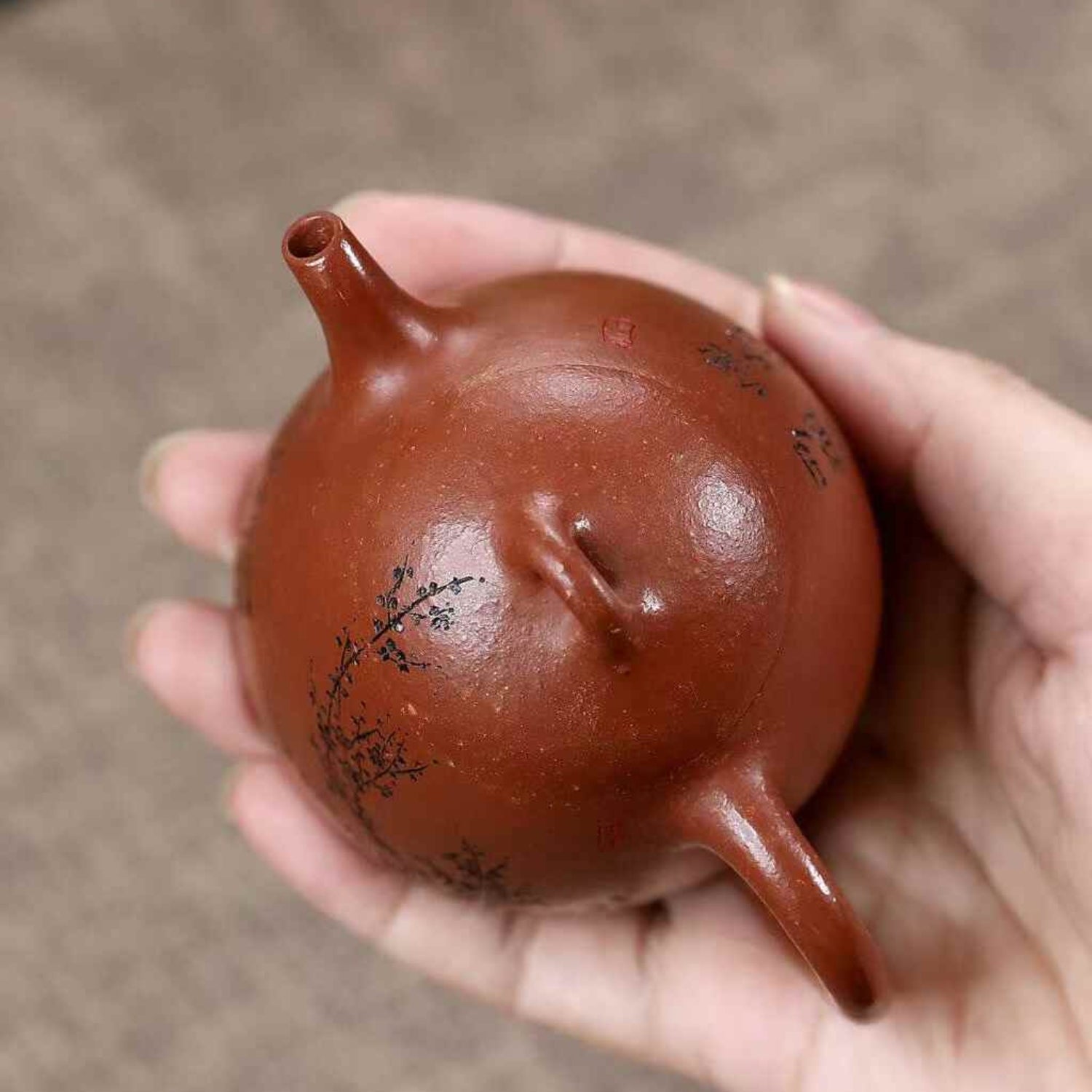 Red clay teapot, pear skin clay yixing teapot