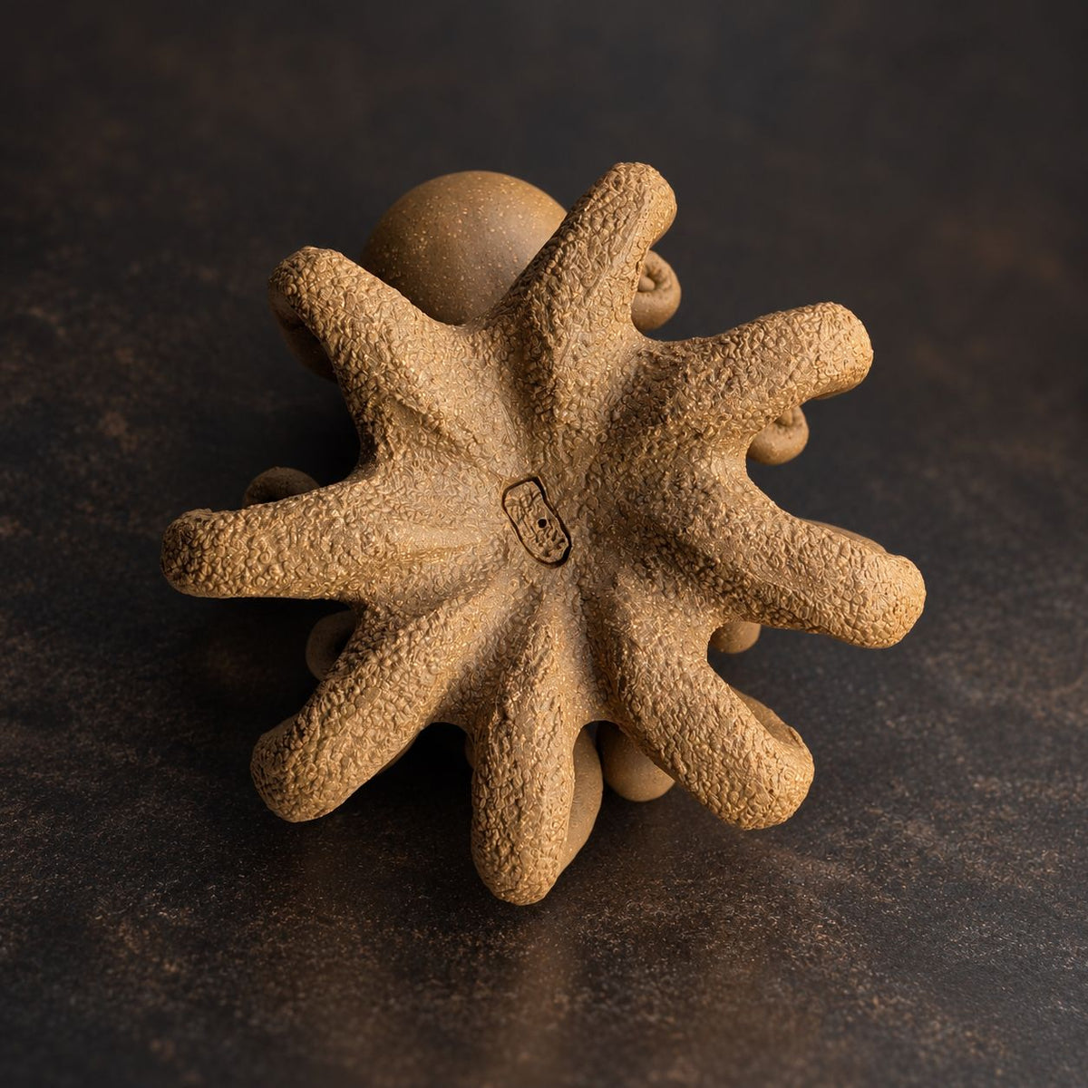 Octopus Tea Pet, Duanni Yellow Clay Octopus Figurine