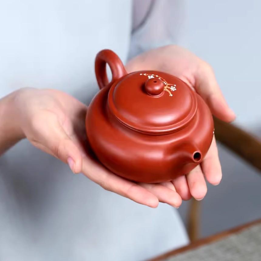 Bird Fanggu Yixing teapot, Zhuni clay 250ml