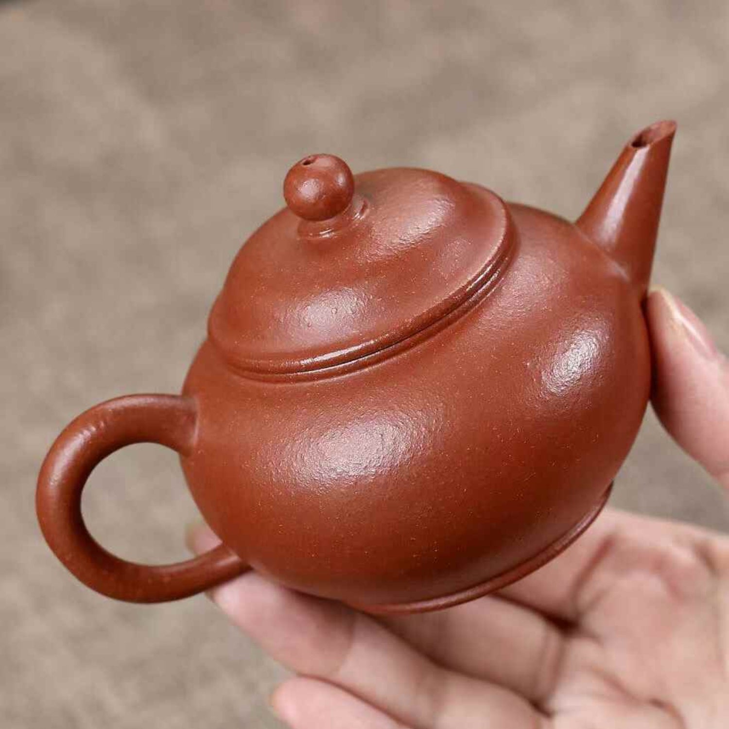 pear skin clay, unglazed small teapot