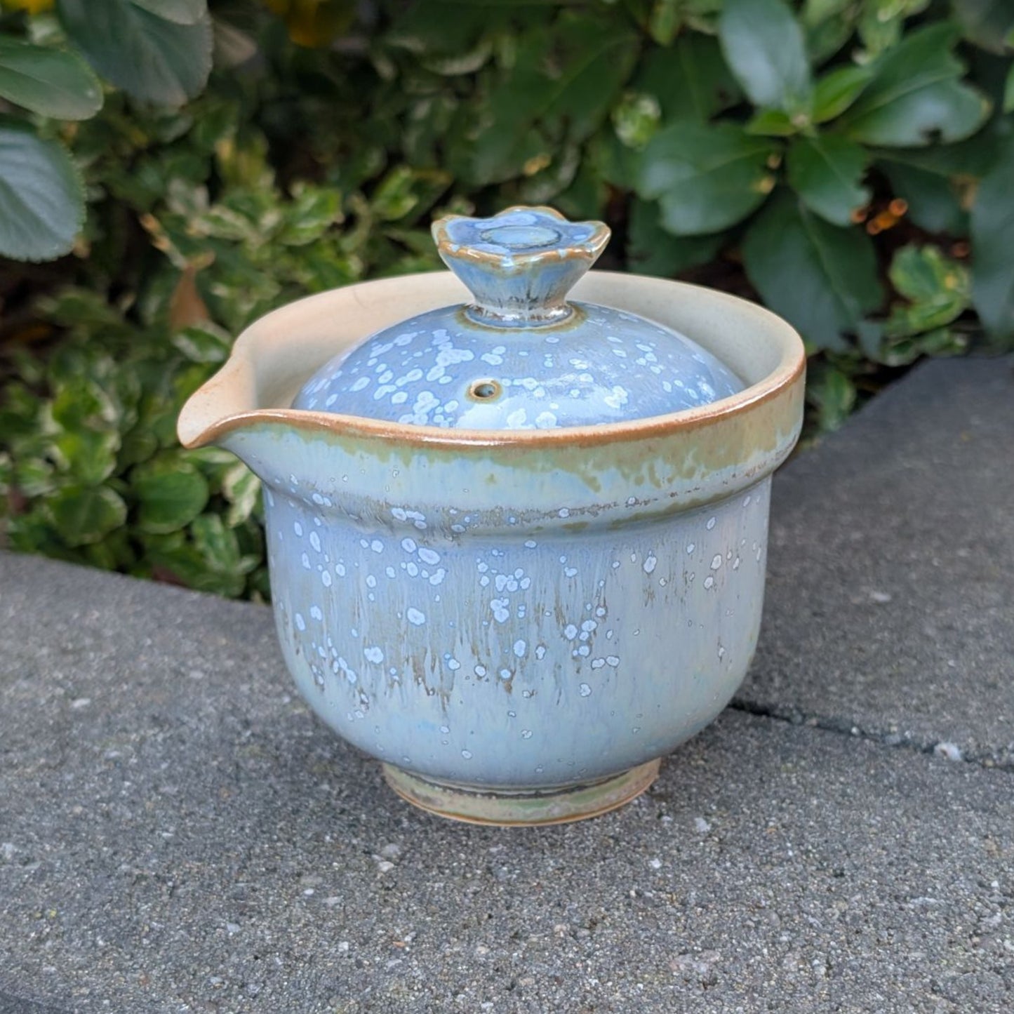 'Blue Aurora' keramický Easy Gaiwan s podšálkem