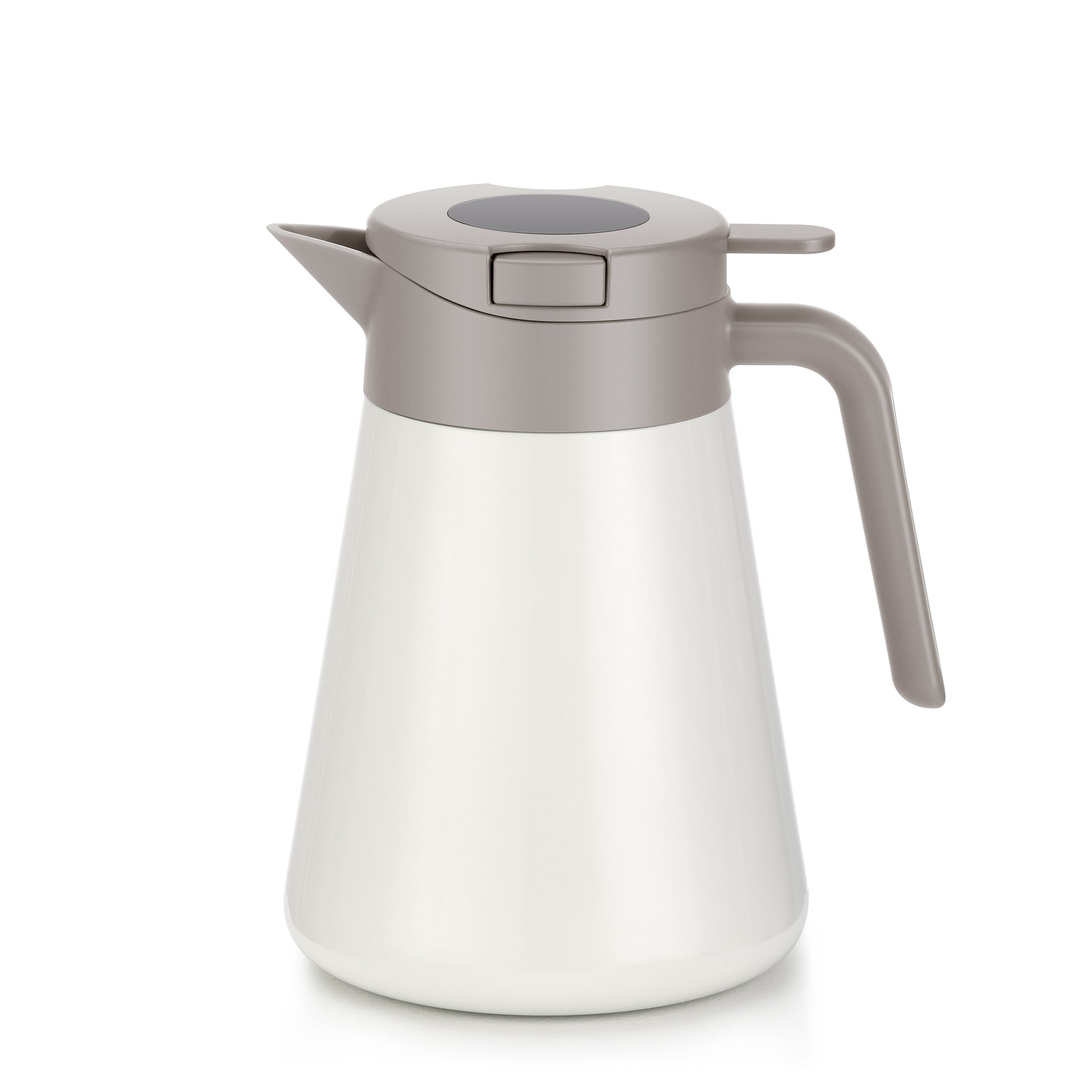 Vacuum Thermos Jug, Teapot with Strainer/Infuser 1.3 Litre white