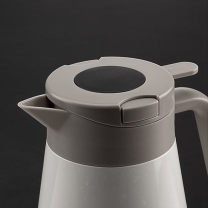 Vacuum Thermos Jug, Teapot with Strainer/Infuser 1.3 Litre white