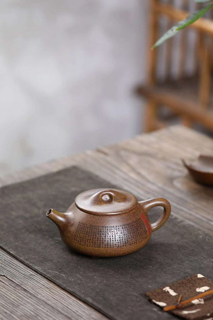 Large Shipiao Yixing Teapot, Kui Jin Sha Clay 380ml