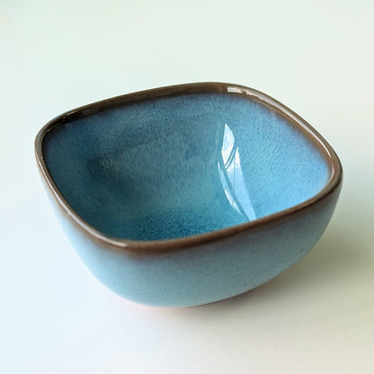 ocean blue square tea cup