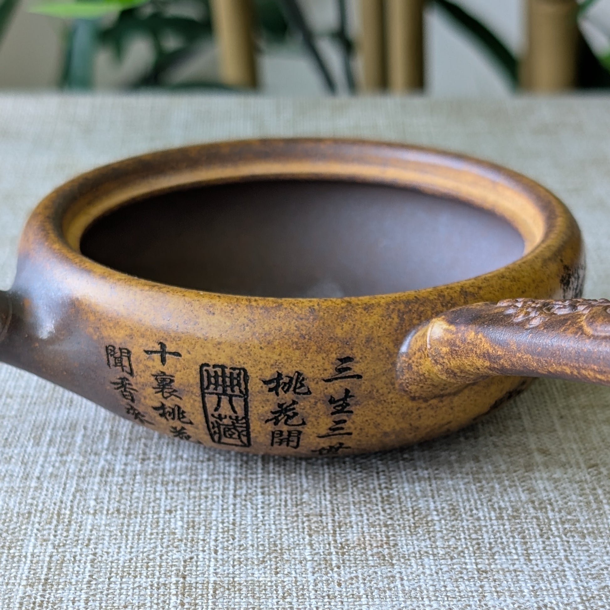Yixing Kyusu Teapot Cicada & Bamboo
