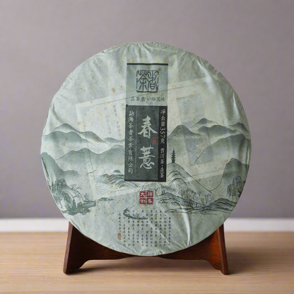 2019 Chaze 'Spring's Essence' Yiwu Mountain Rauwe Pu Erh Thee Cake 357g