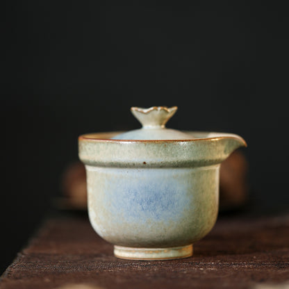 'A Touch of Blue' Ceramic Easy Gaiwan Tea Set with 2 Cups