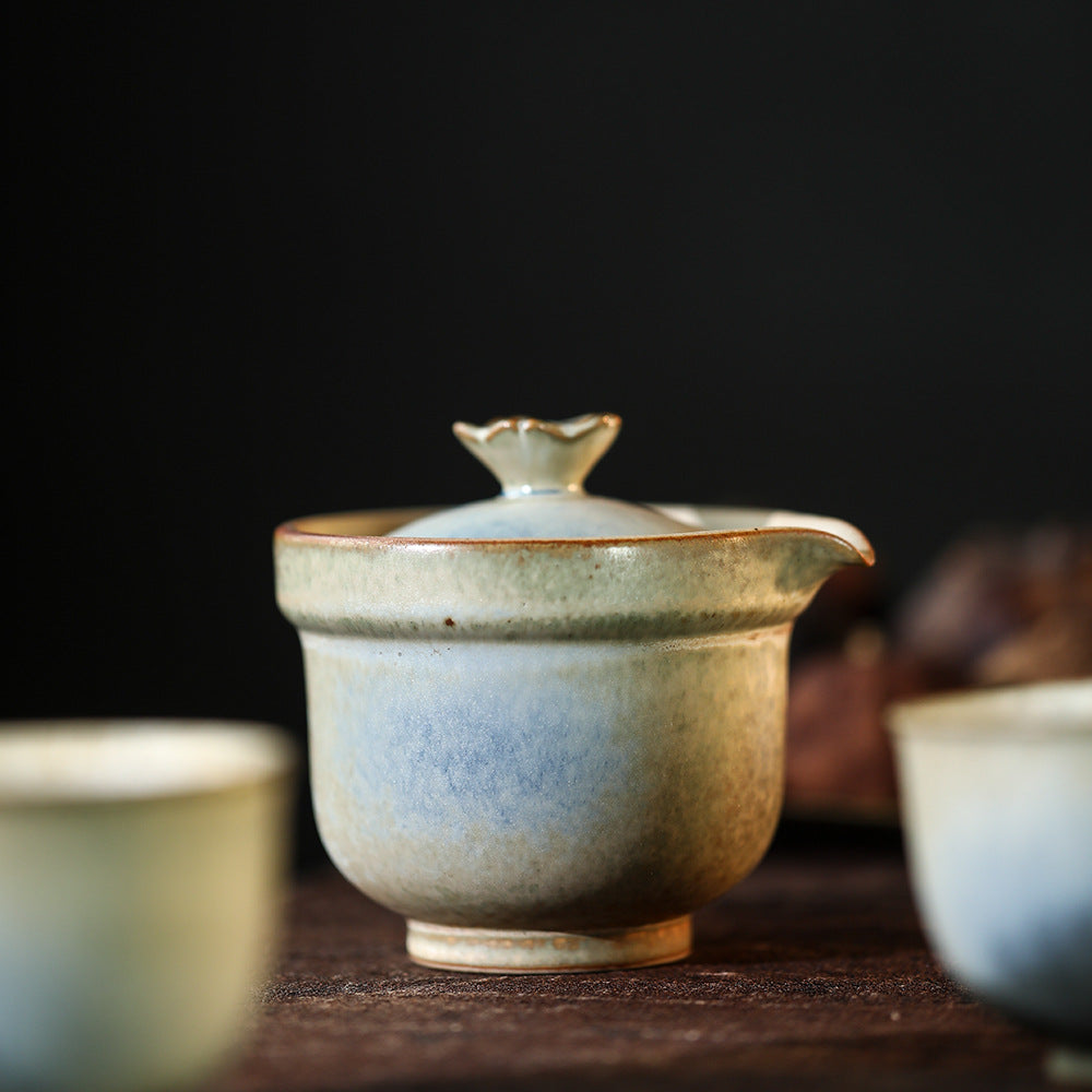 'A Touch of Blue' Ceramic Easy Gaiwan Tea Set with 2 Cups