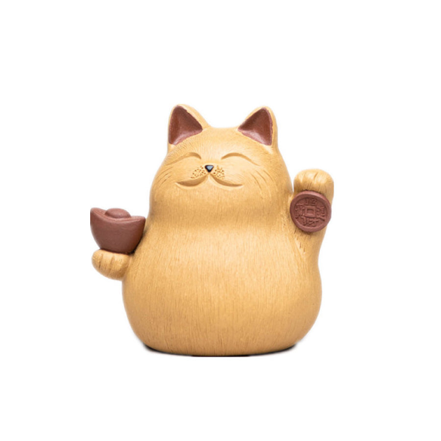 Cat Tea Pet - Lucky Cat Clay Figure | Teasenz.eu