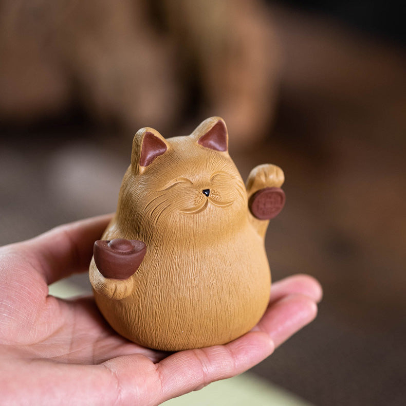 Kat Tea Pet - Geluks Kat Klei Figuur