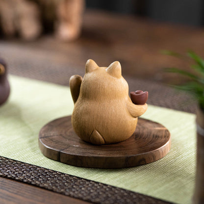 Kat Tea Pet - Geluks Kat Klei Figuur