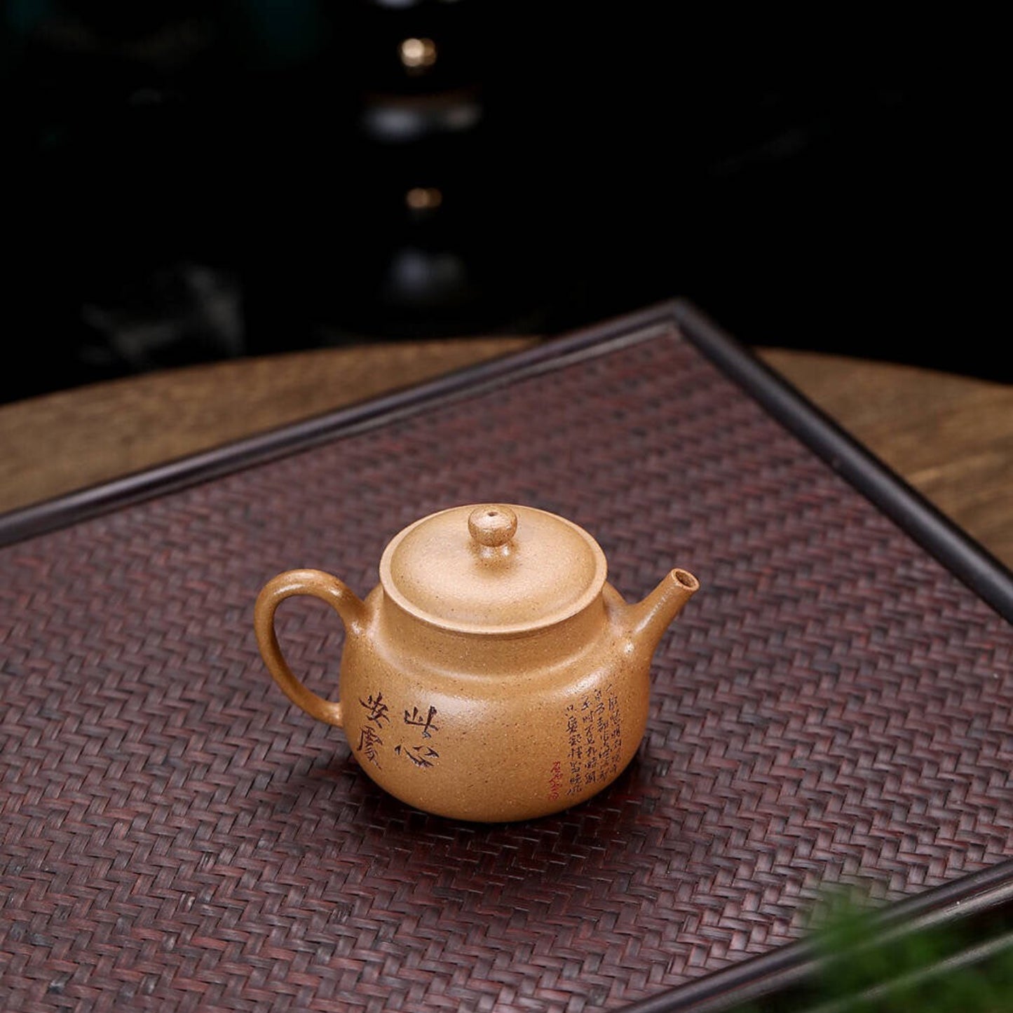 'Words of the Heart' Yixing Cat Teapot, Duanni Clay 120ml