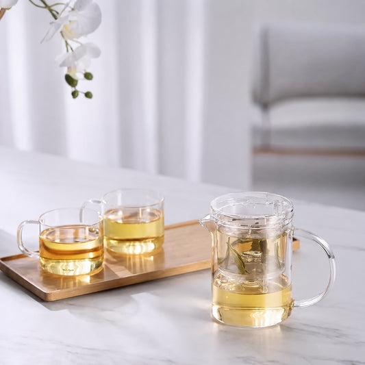 Small Glass Teapot with Infuser for Loose Tea, 350ml