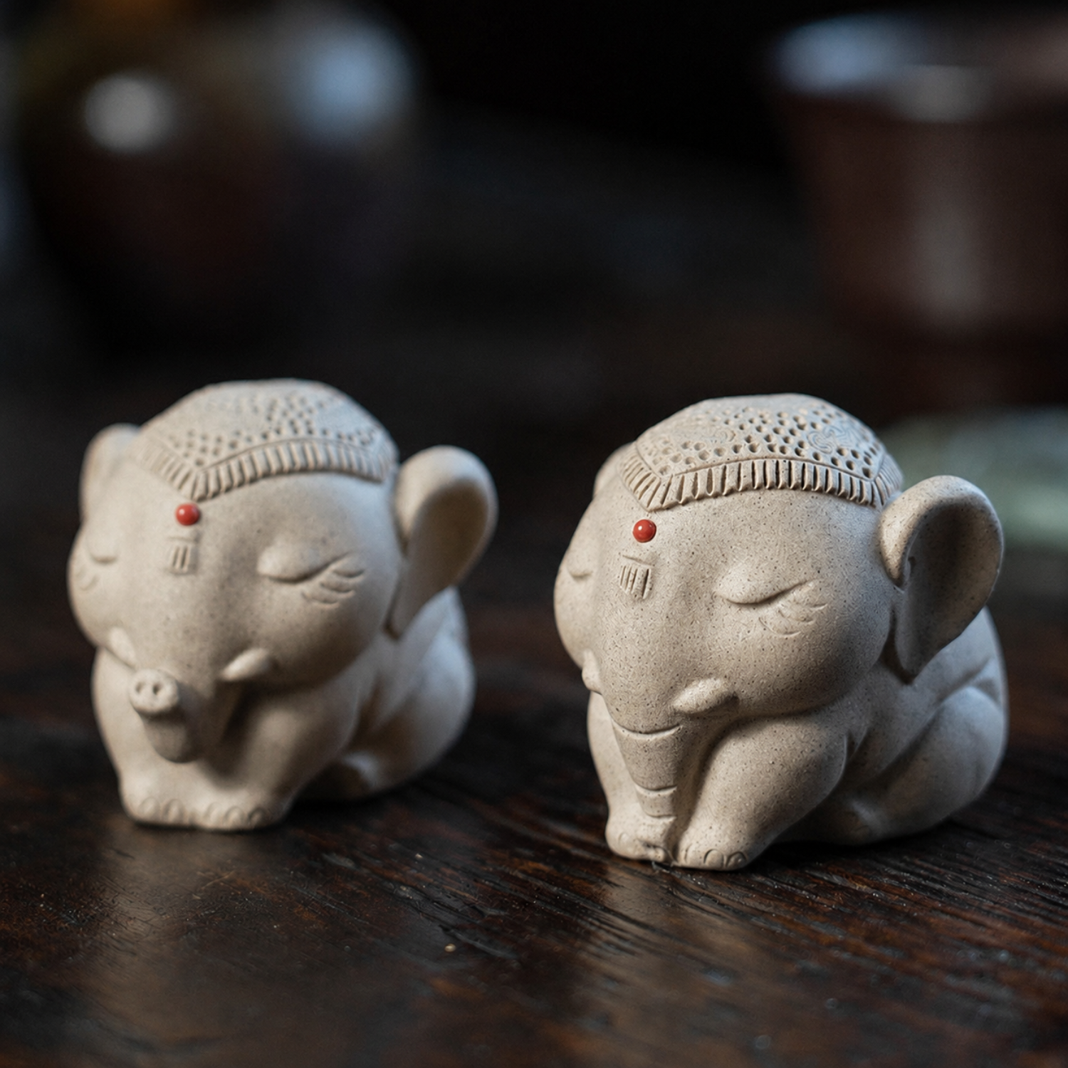elephant clay figurine