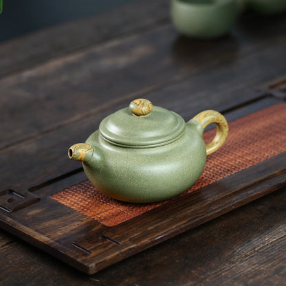 Dou Qing Clay, Fang Gu Yixing Teapot, Clay Kneading Technique 270ml