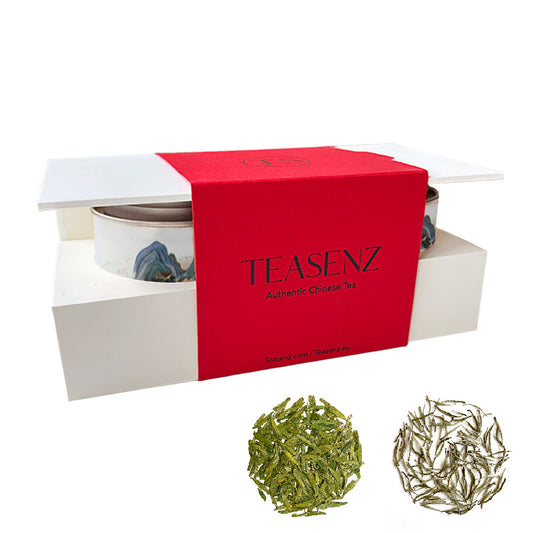 Dárková krabička na zelený a Bílý Čaj Teasenz