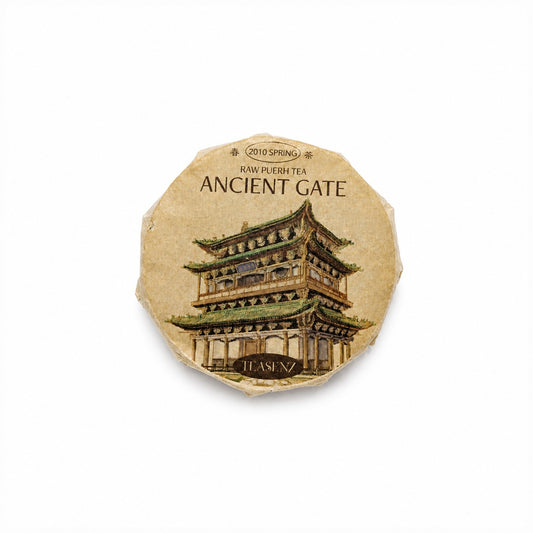 2010 Ancient Gate Yiwu Aldret Rå Pu Erh, Mini Kager 7g