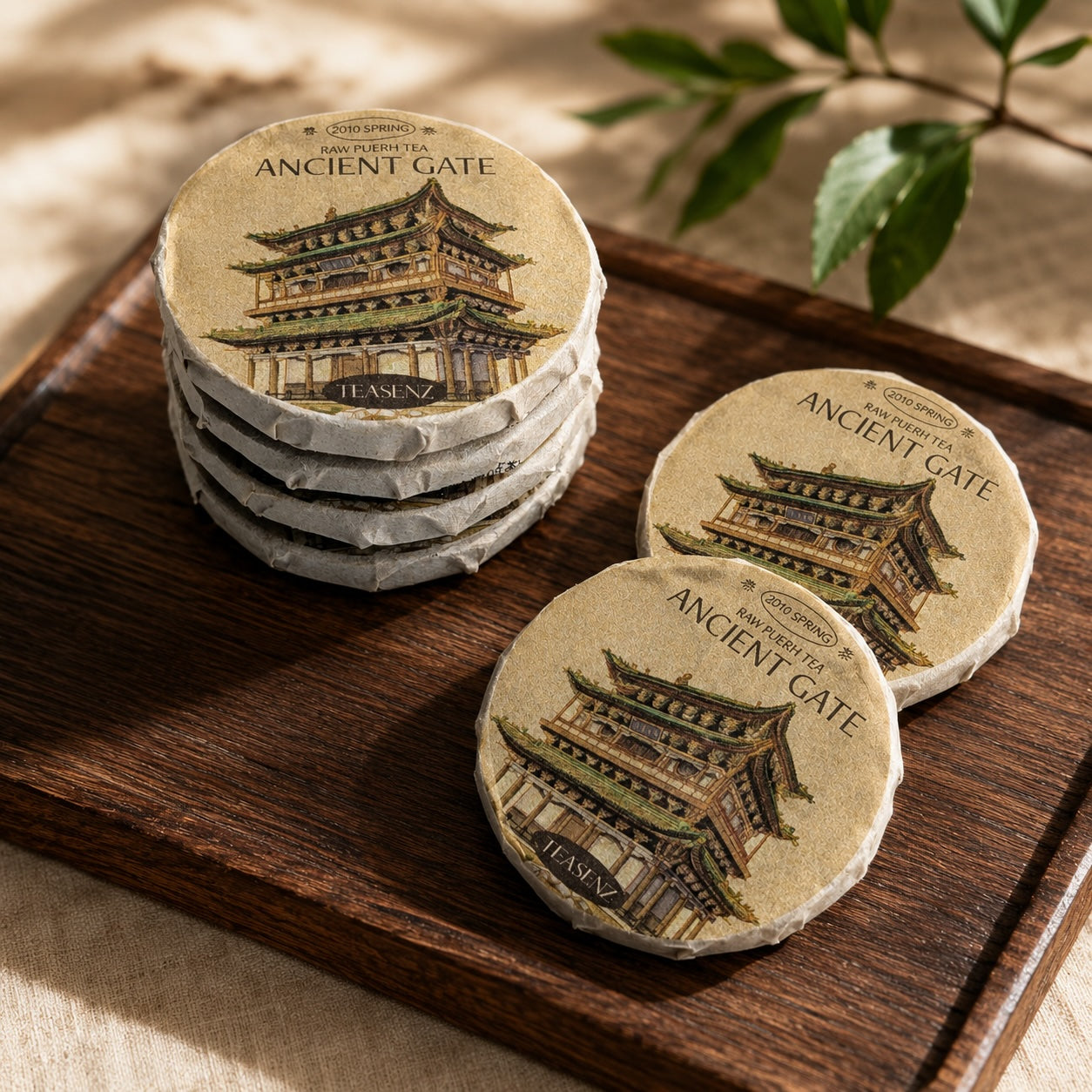 2010 Ancient Gate Yiwu Pu Erh crudo envejecido, mini pasteles de 7g