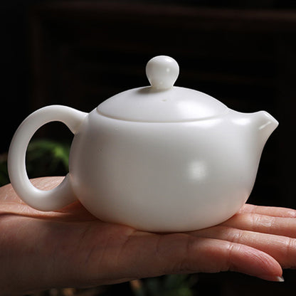 Mutton Fat Jade White Porcelain Xishi Teapot