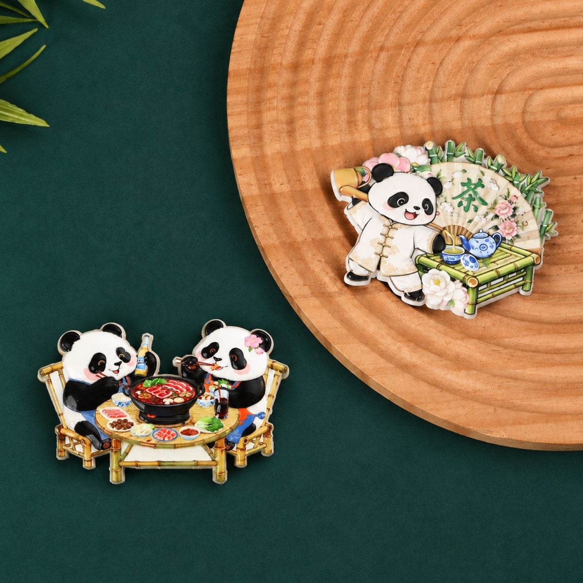 Cute Panda Magnets, Pins & Keychains