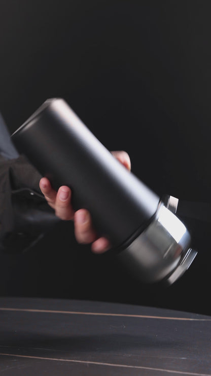 Bruine thermosfles met theefilter, 400ml