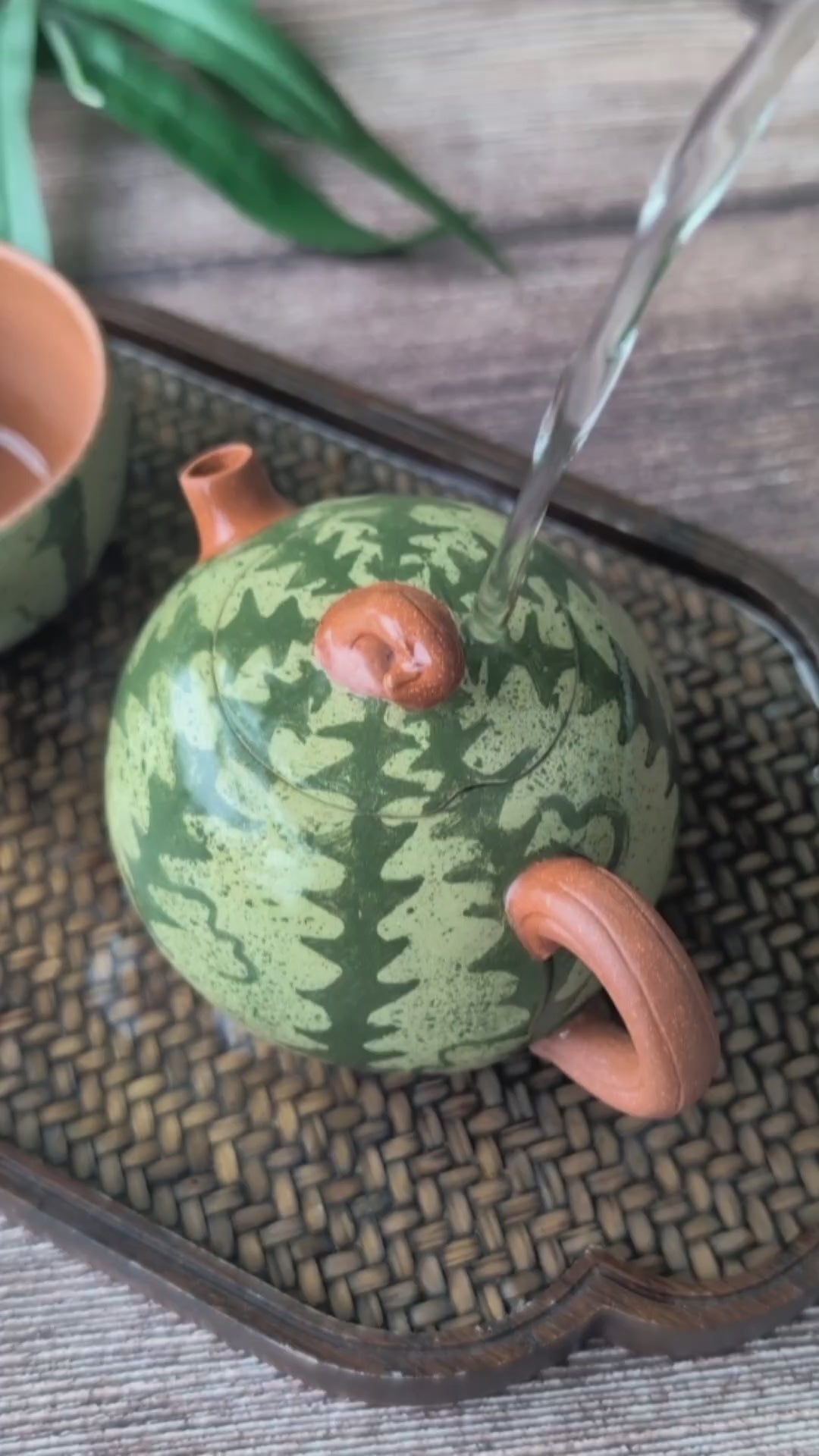 スイカの宜興茶壺と1つのティーカップセット 160ml | Teasenz.eu
