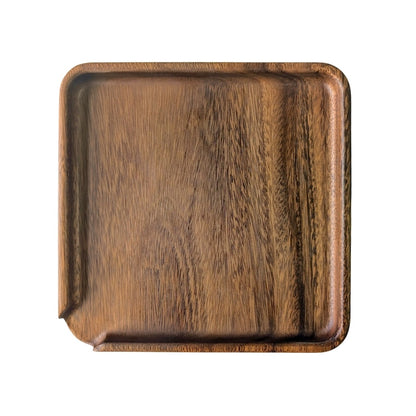 Wooden Tea Cake Tray, Solid Walnut Wood