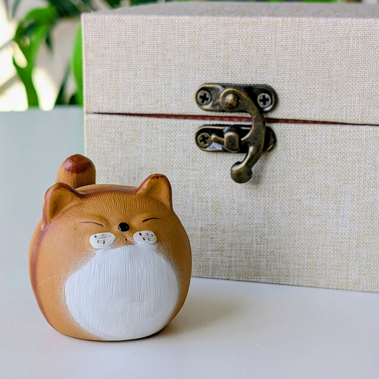 Kat Tea Pet - Schattig kattenfiguurtje van klei