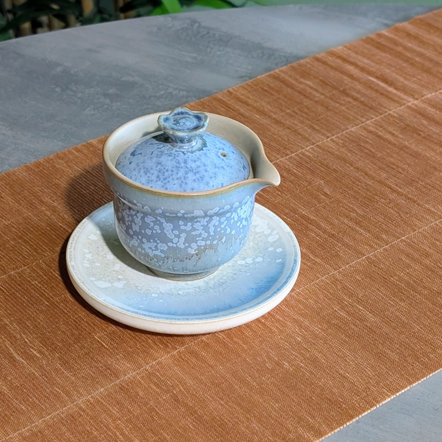 'Blue Aurora' keramický Easy Gaiwan s podšálkem